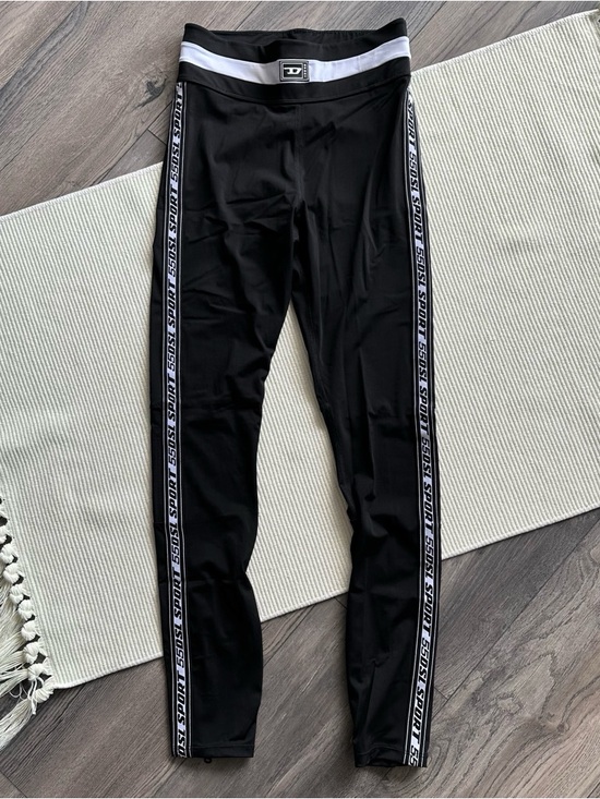 Diesel Pants - DIESEL Sport 55DSL Black Leggings